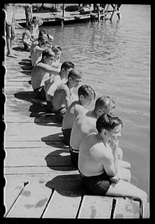 Swimming class Manatee River 1942