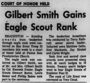 Gilbert Smith Eagle St Pete Times 11-7-69