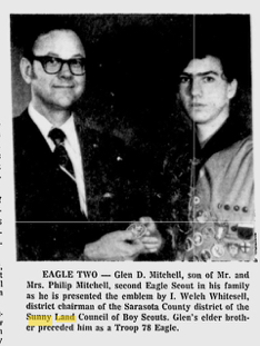 Eagle Scout Glen Mitchell - Sarasota Journal 2-9-72