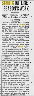 Scouts Outline Work - Herald 4-14-27