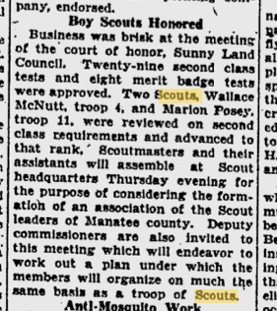 Boy Scouts Honored - St Pete Times 5-21-29